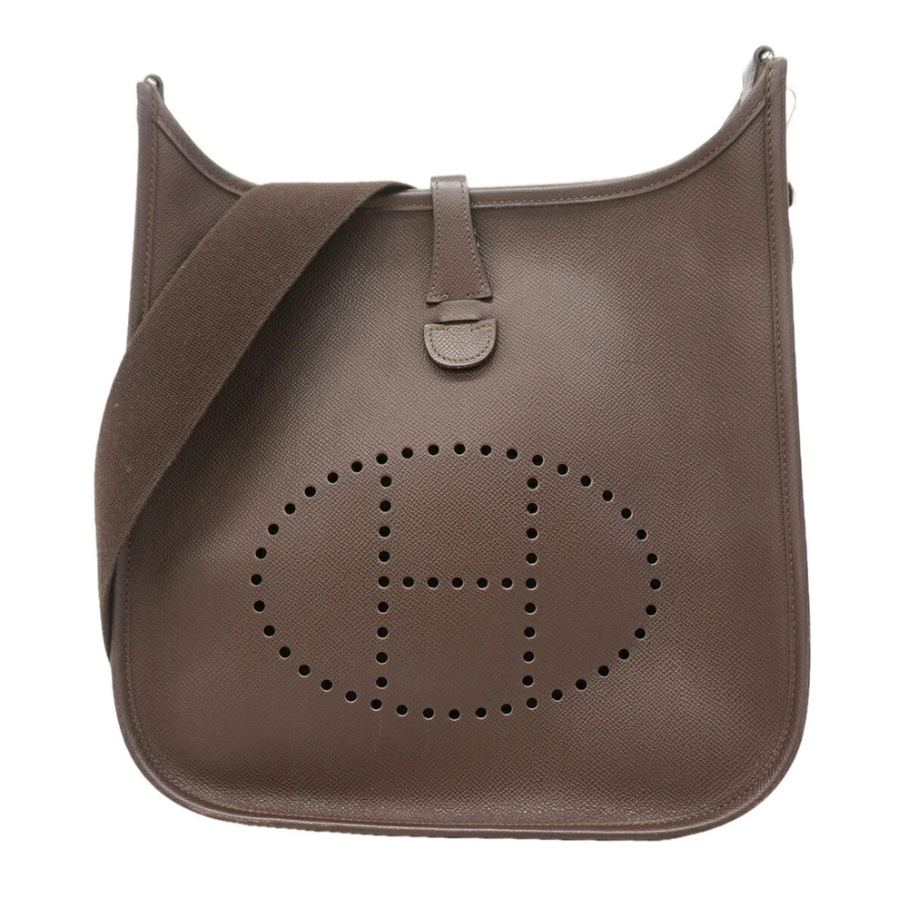 Hermes Evelyne 2PM Shoulder Bag, Veau Epsom, Havana, EEL stamp, Ladies'